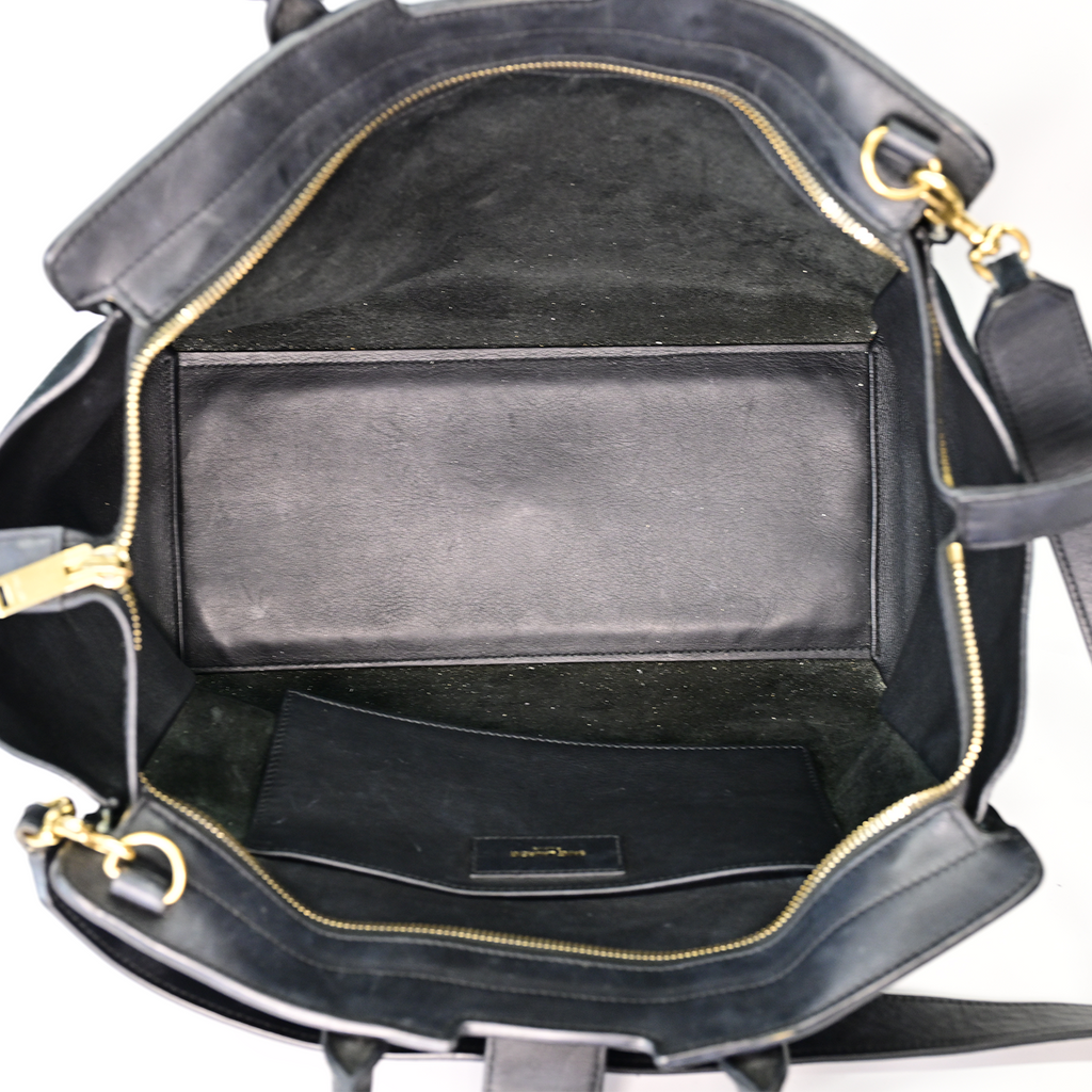 サンローラン ダウンタウンカバス YSL ベイビー ブラック グレインカー 2WAYショルダー 21308 トートバッグ