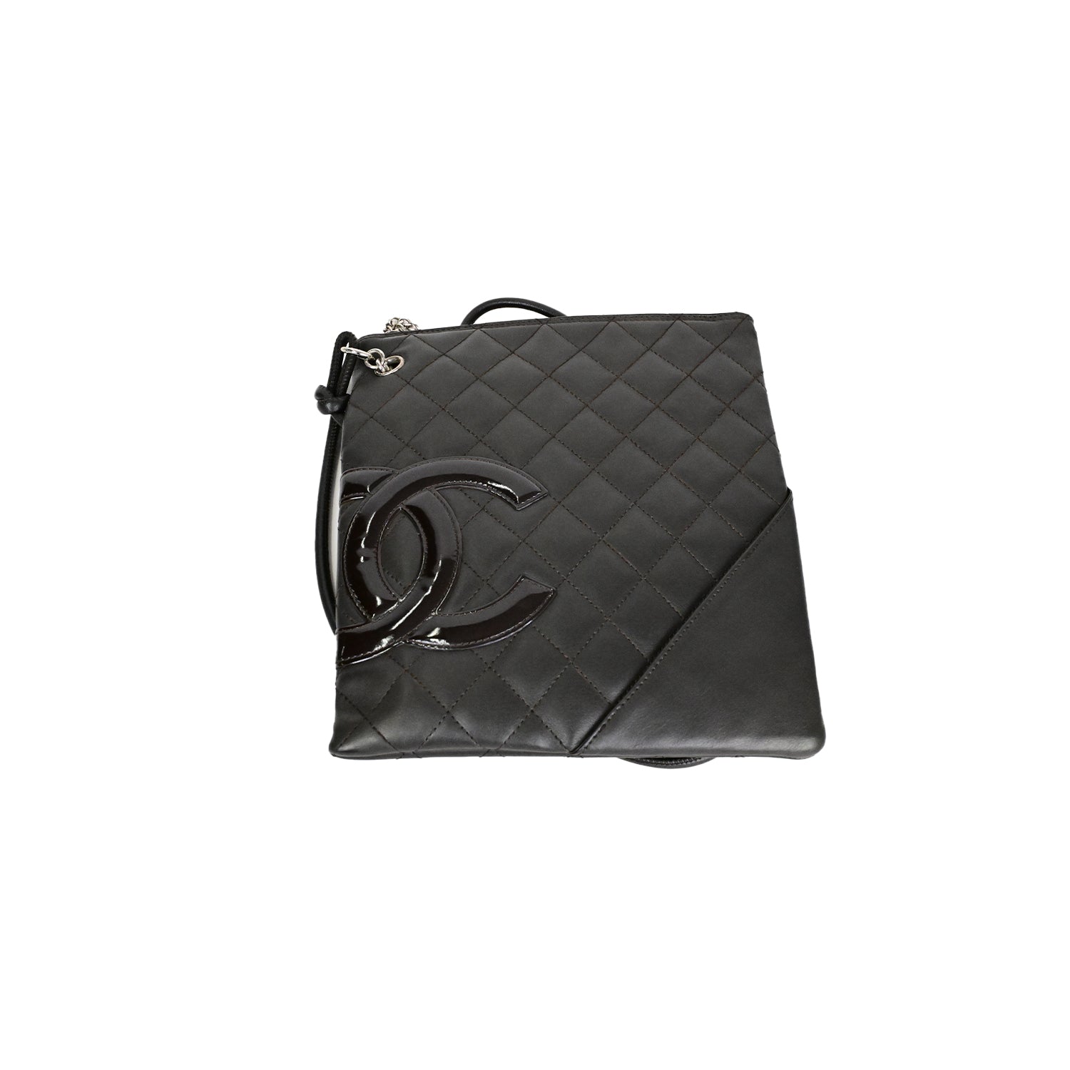 CHANEL シャネル カンボンライン ショルダー ブラック SV金具 カーフ ショルダーバッグ