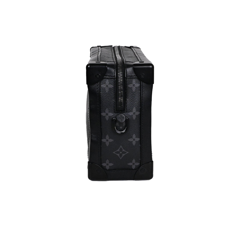 LOUIS VUITTON ソフト トランク ブラック モノグラムエクリプス レザー ショルダーバッグ