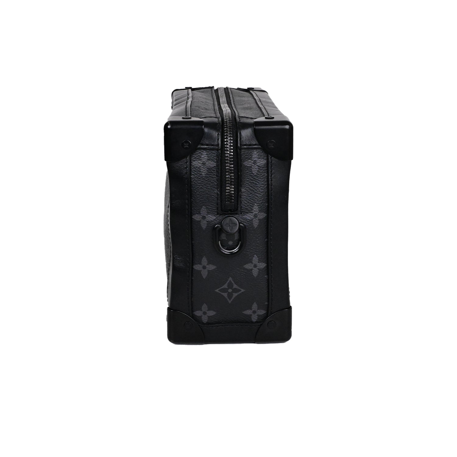 LOUIS VUITTON ソフト トランク ブラック モノグラムエクリプス レザー ショルダーバッグ