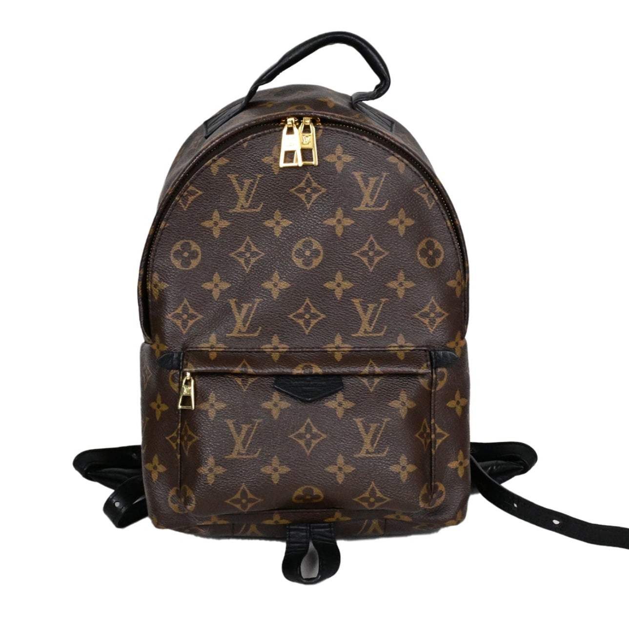 LOUIS VUITTON バックパック・リュック パームスプリングス ブラウン ブラック モノグラムキャンバス レザー