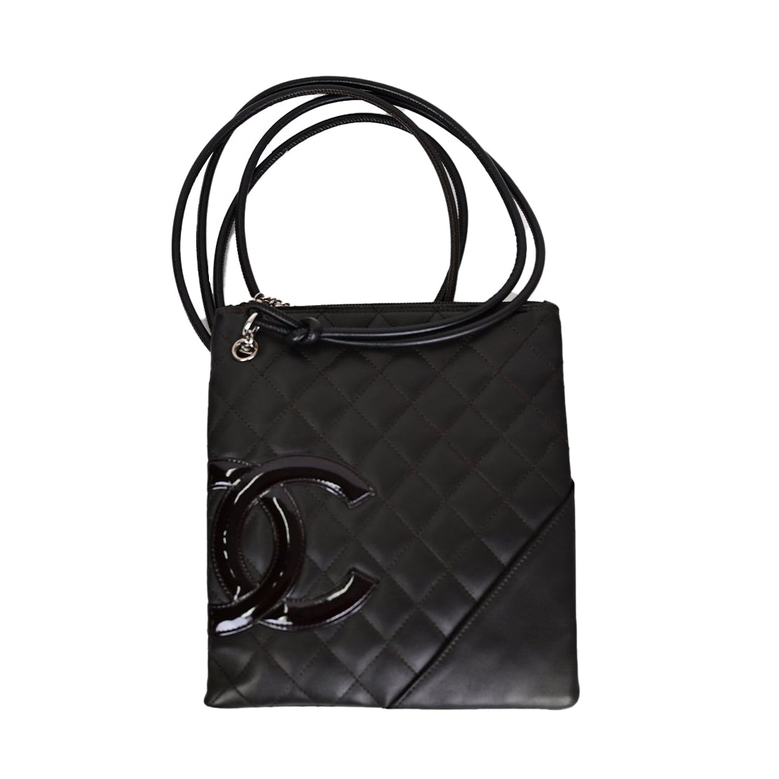 CHANEL シャネル カンボンライン ショルダー ブラック SV金具 カーフ ショルダーバッグ