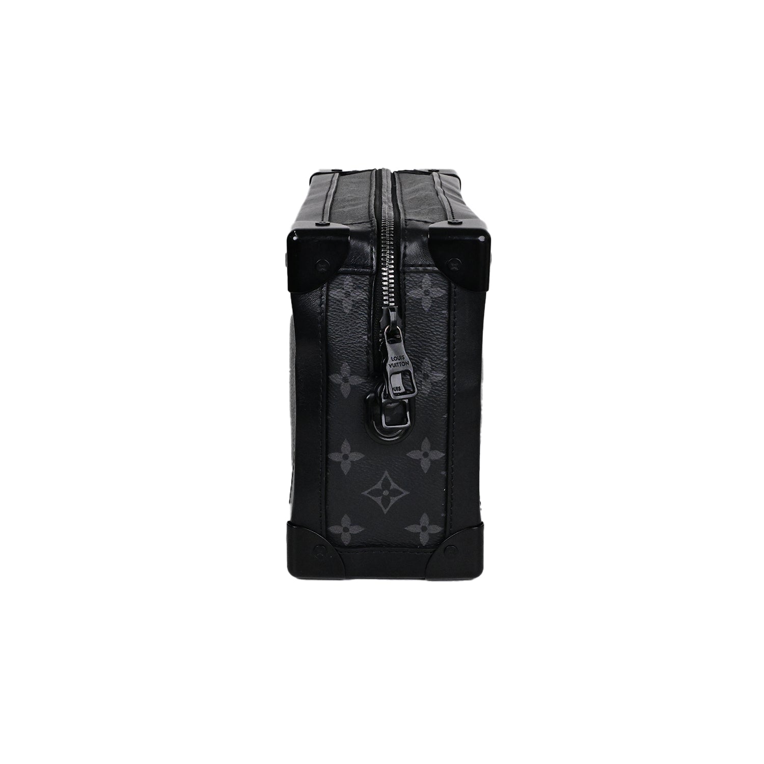 LOUIS VUITTON ソフト トランク ブラック モノグラムエクリプス レザー ショルダーバッグ