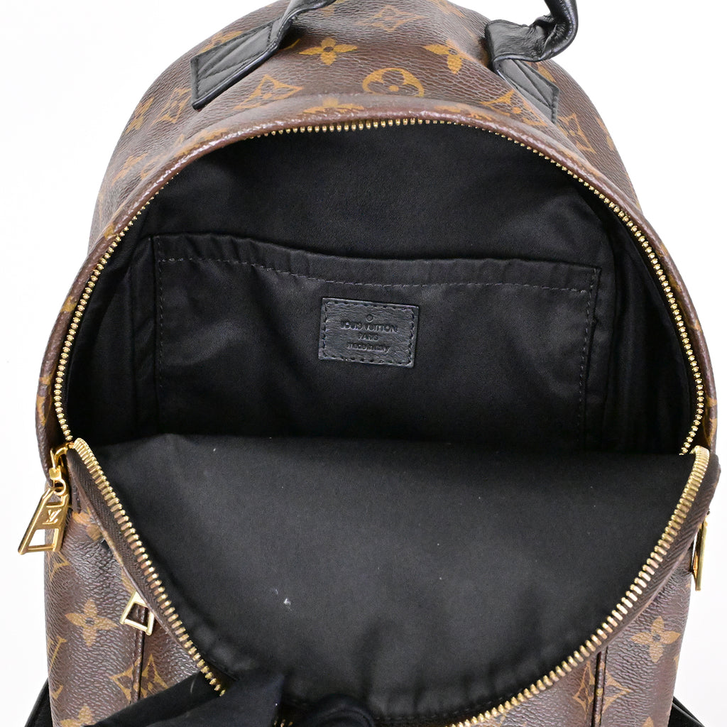 LOUIS VUITTON バックパック・リュック パームスプリングス ブラウン ブラック モノグラムキャンバス レザー
