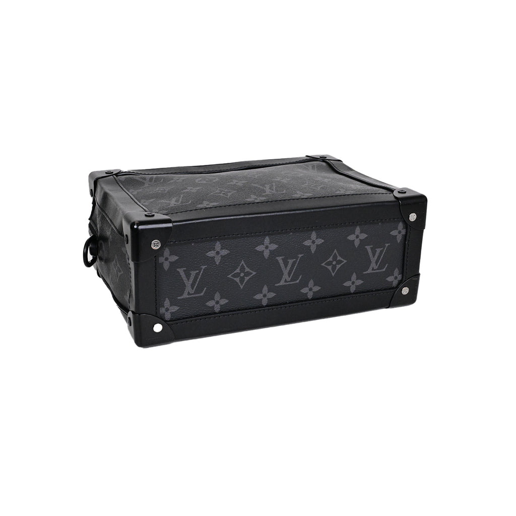 LOUIS VUITTON ソフト トランク ブラック モノグラムエクリプス レザー ショルダーバッグ