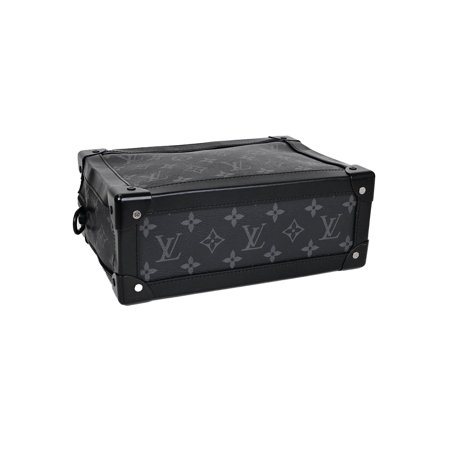 LOUIS VUITTON ソフト トランク ブラック モノグラムエクリプス レザー ショルダーバッグ