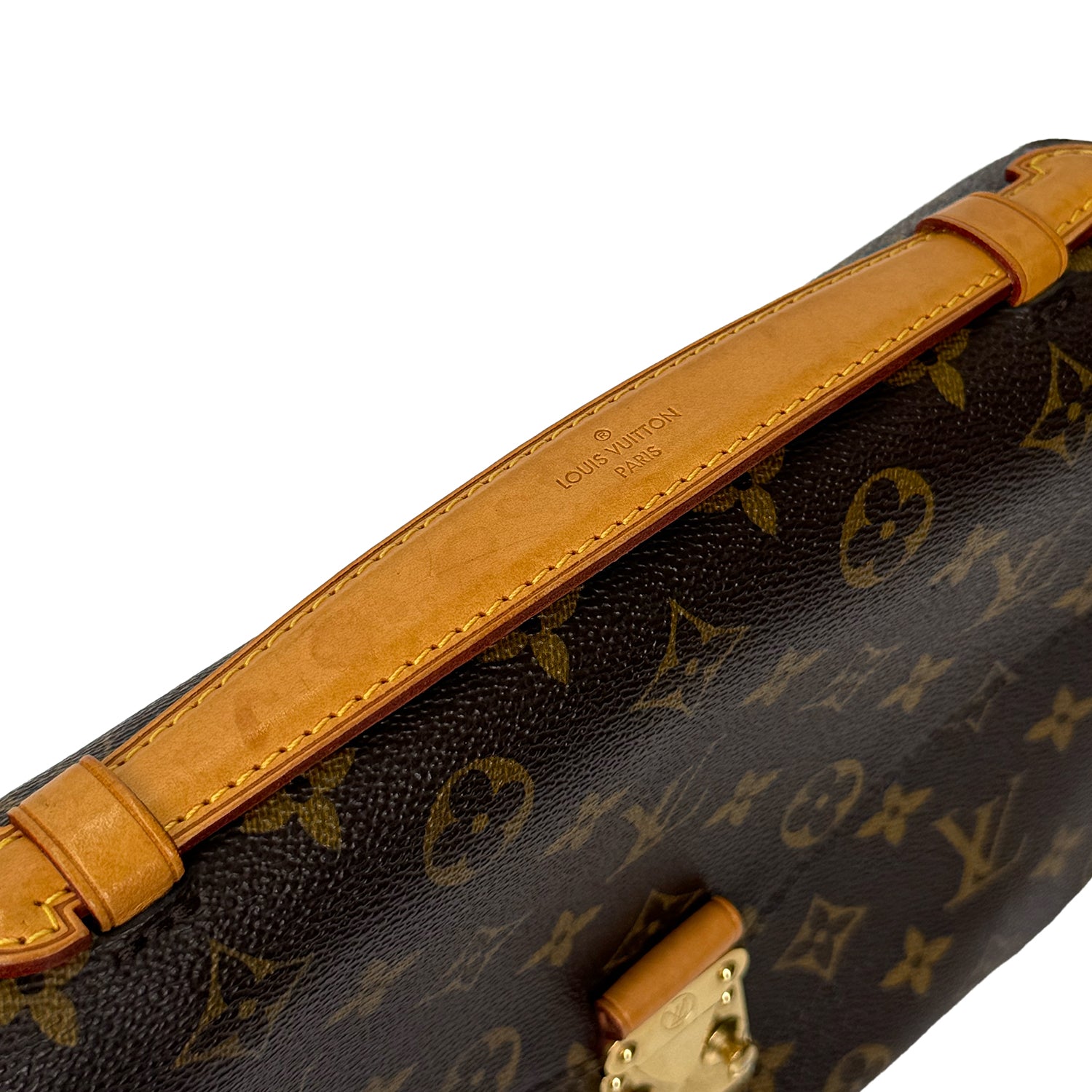 ルイ・ヴィトン ポシェット・メティス MM モノグラム M44875 レザー ブラウン ゴールド金具（21153）