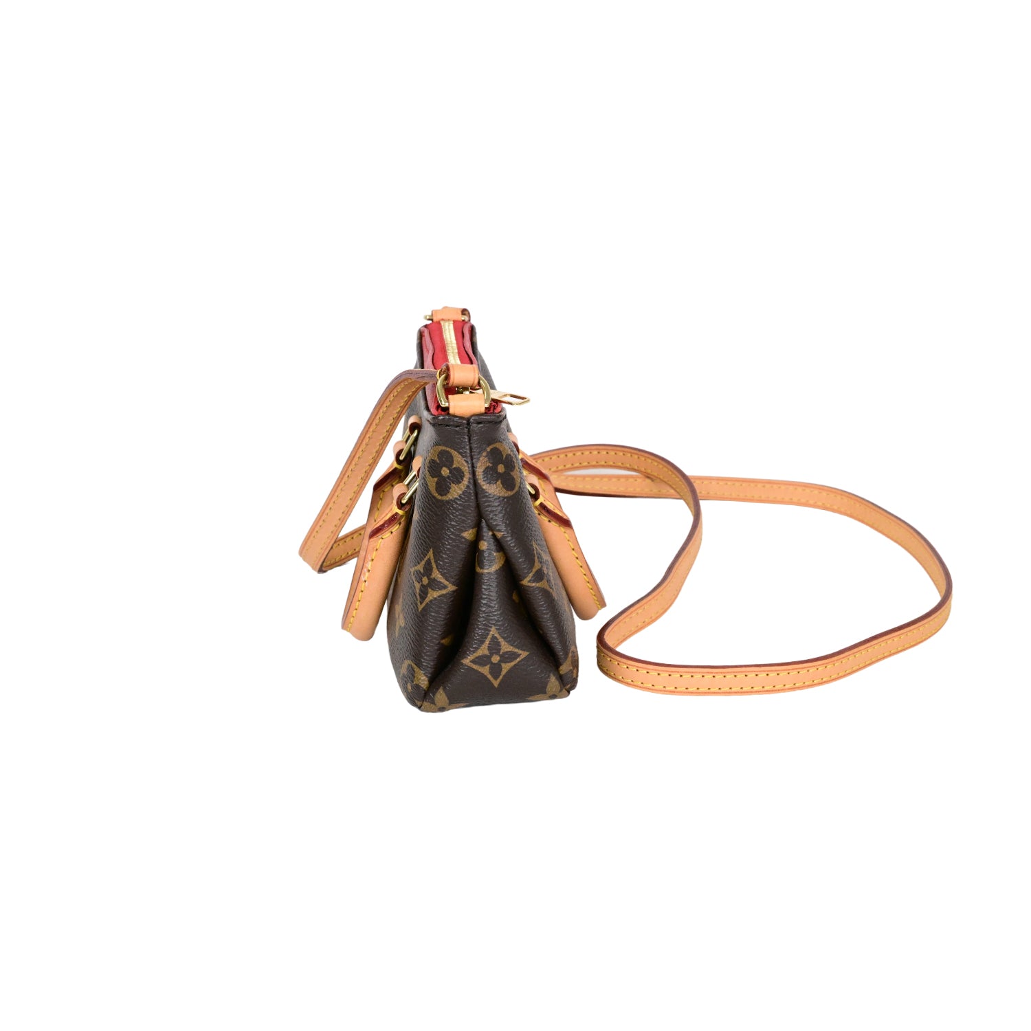 LOUIS VUITTON モノグラム ナノパラス ショルダーバッグ ななめ掛け ミニ ポシェット スリーズ レッド