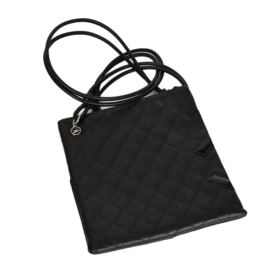 CHANEL シャネル カンボンライン ショルダー ブラック SV金具 カーフ ショルダーバッグ