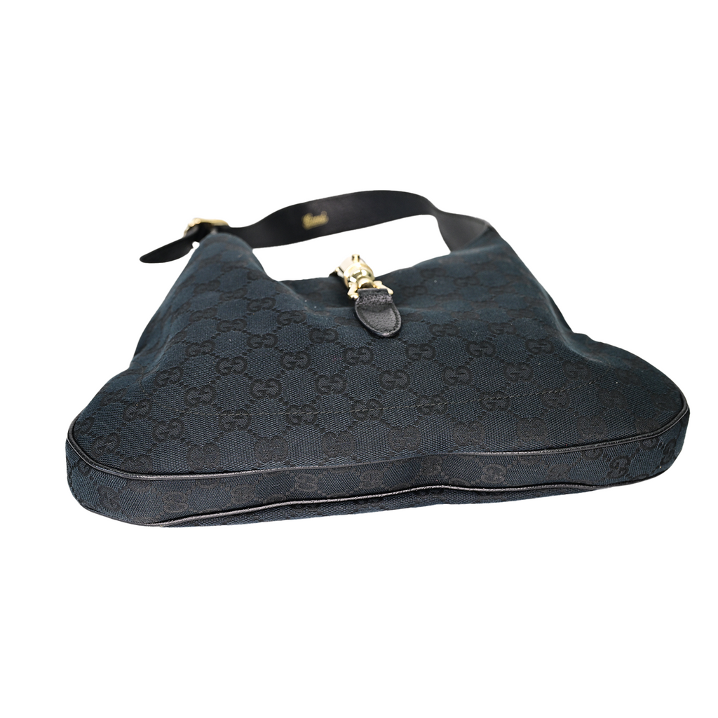 グッチ ジャッキー ロゴ 金具 GG 柄 レザー キャンバス セミ ショルダーバッグ トートバッグ 21309