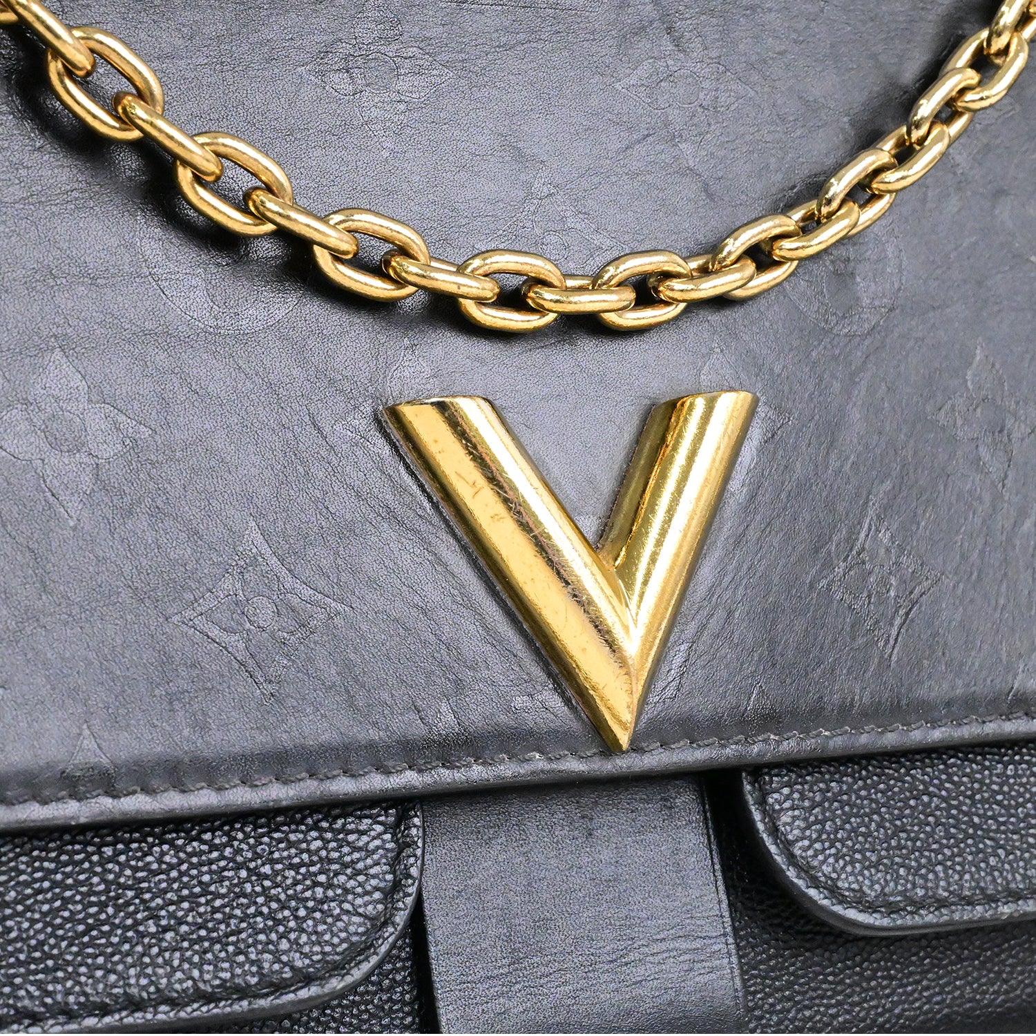 LOUIS VUITTON スムースレザー×グレインレザー:ノワールヴェリー チェーン バッグ2WAYバッグ・ショルダーバッグ